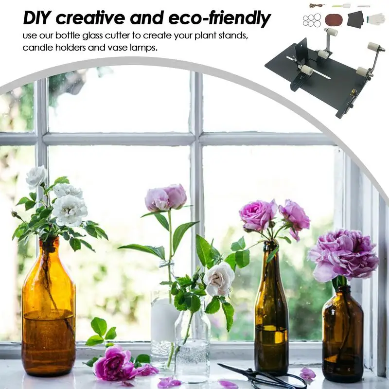 Glass Bottle Cutter Wine Bottle Glass Cutters Tools Bottle Cutter Kit Professional Adjustable Glass Cutting Kit For Whiskey 2