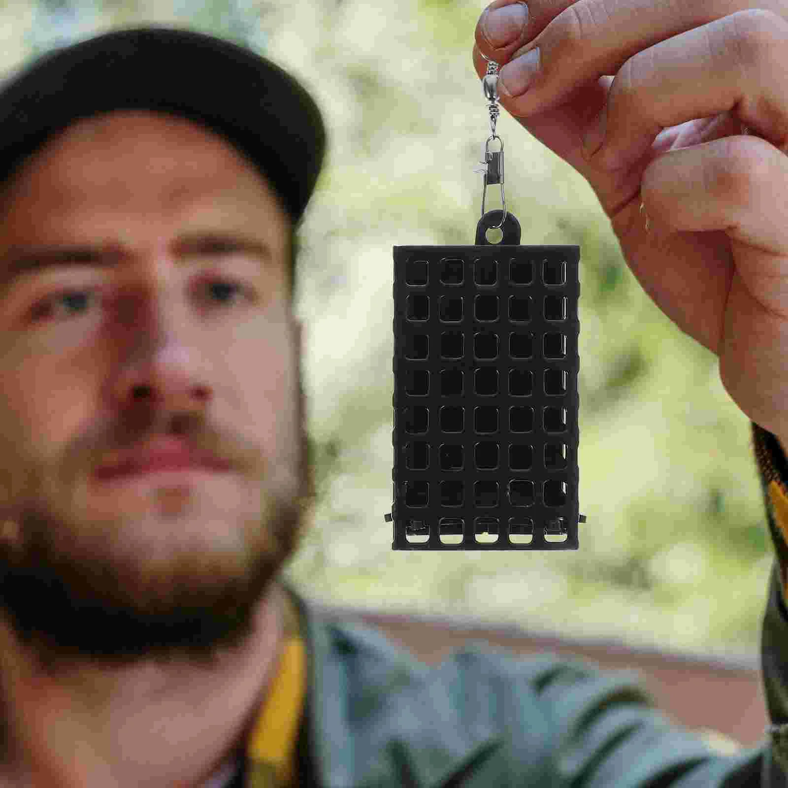

6 Pcs Square Fishing Bait Iron Cage Outdoor Accessory Thrower Gear Tackle for Metal Lure Feeder