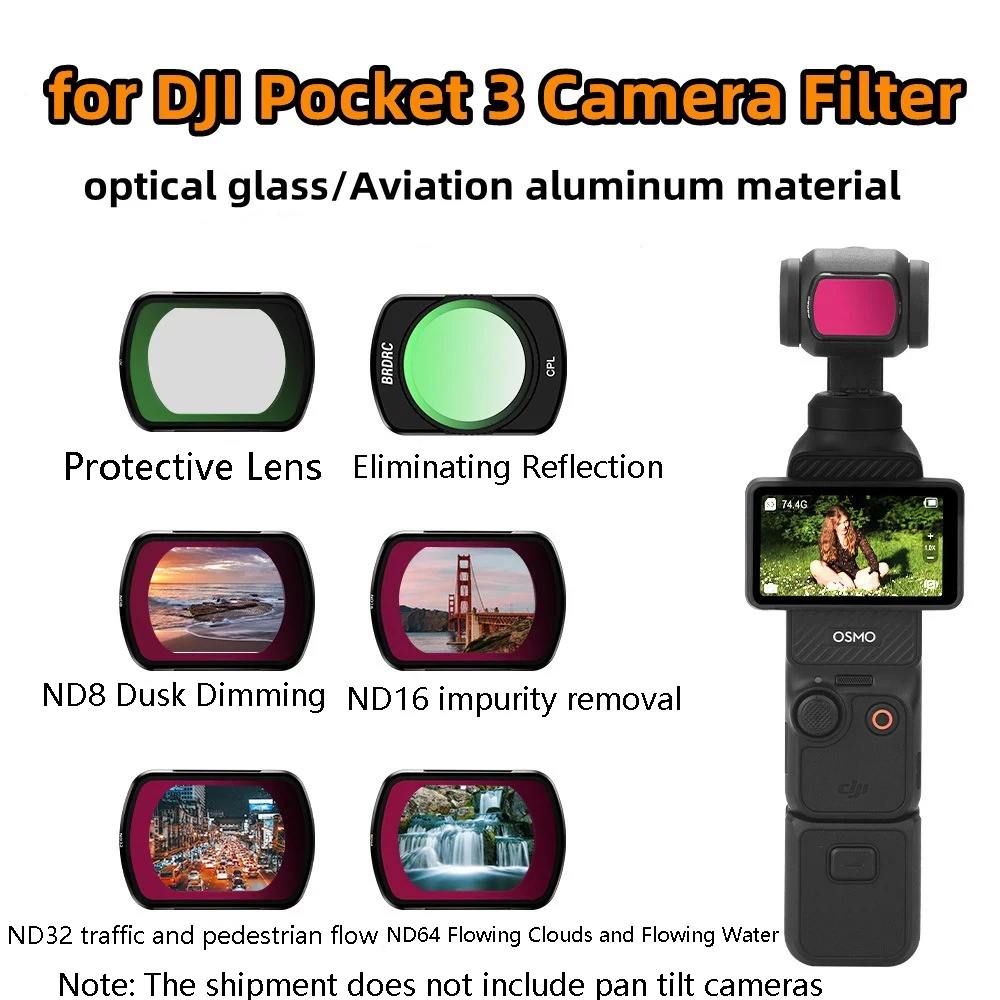 

For DJI OSMO Pocket 3 Filter UV Protection Optical Glass Lens Filter ND Dimming CPL Polarizer for DJI Pocket 3 Accessories