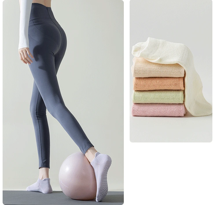Yoga Socks Women Summer Hollow Out Mesh Breathable Ballet Pilates Socks Silicone Non-slip Solid Color Cotton Dance Sports Socks 15 Se8b9993bcb1d496f822457ce719ab2b1o