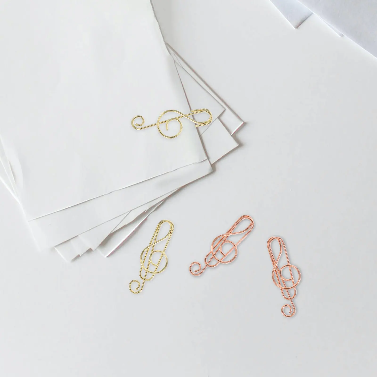 40Pcs 음표 종이 클립 금속 음악 테마 문서 주최자 사무실 학교 학생을위한 페이지 마커 책상 액세서리