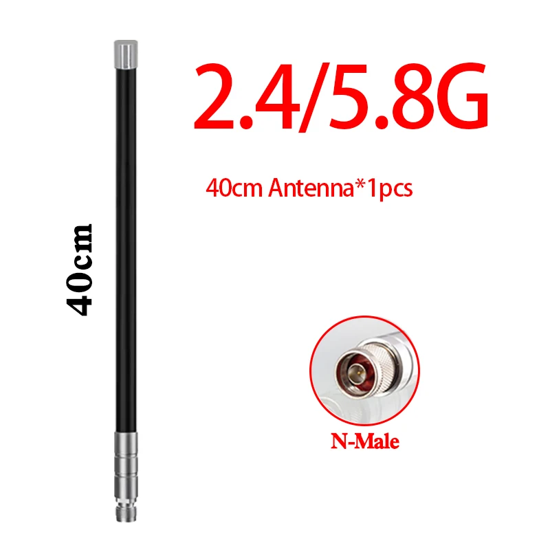 2.4G 핫스팟 안테나 N타입 유리섬유 옴니 2.4GHz 5.8GHz 듀얼밴드 WIFI 확장기 라우터 안테나 5.8G 이미지 전송 안테나
