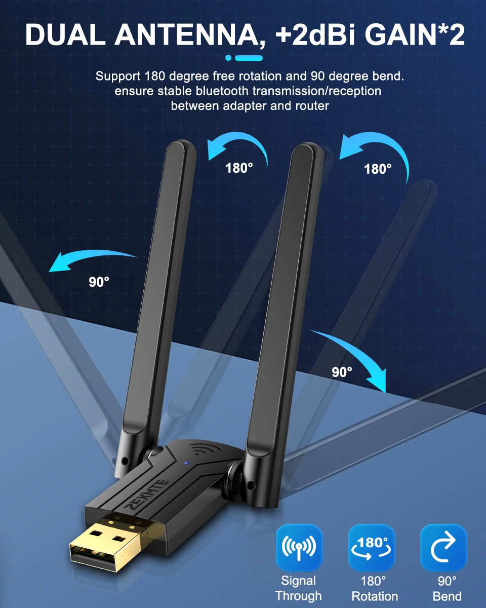 de Áudio, Dongle, Driver Livre, Win 10, 11, 150m