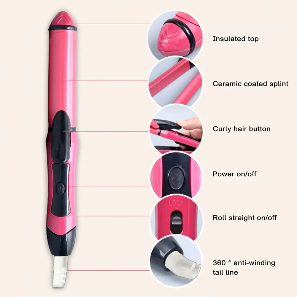 Rapid Heating Hair Straightener Professional 2-in-1 Hair Styling Tool Fast Heating Ceramic Coated Flat for Frizz-free for Hair hole saw drill 15 53mm hss steel hole opener cutter for metal drilling tool tin coated core drill bit