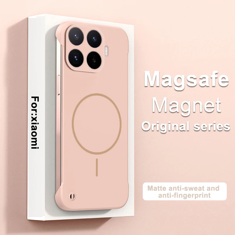 Matte Borderless Magnetic Phone Case - Thin Frameless Hard Cover