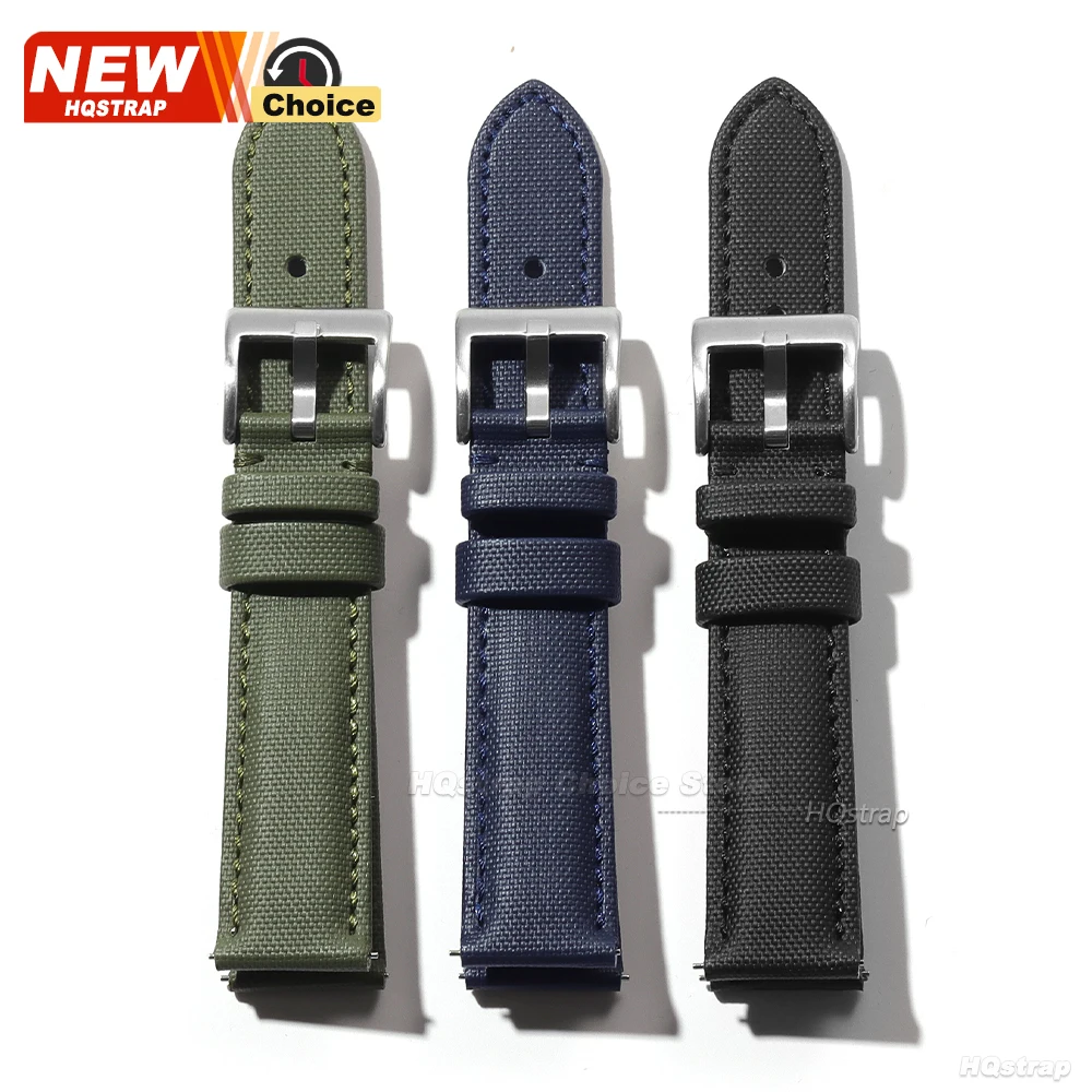 Versatile Canvas Nylon Waterproof Smart Watch Strap in Various Sizes