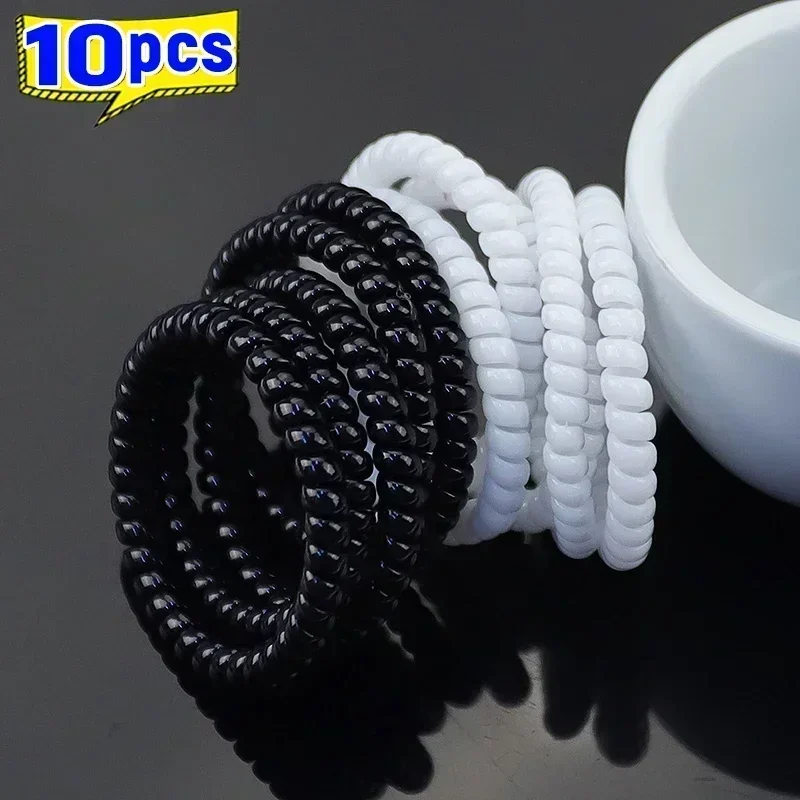 Spiral No-Crease Hair Ties - Strong Hold Ponytail Holders for All Hair Types (1/20 Pack)