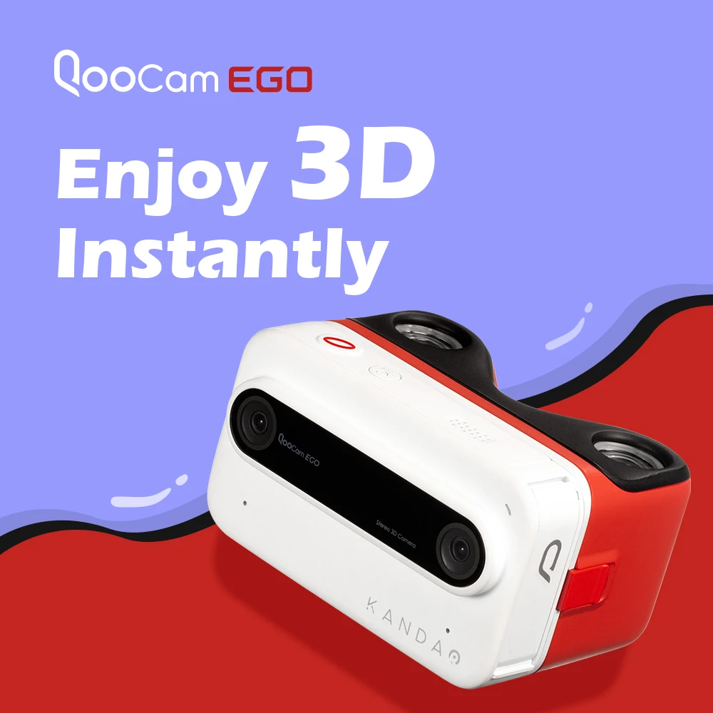 Kandao Qoocam Ego 3d Stereo Camera Binocular 4k Vr Adaptation Stereoscopic Image Display action camera security camera