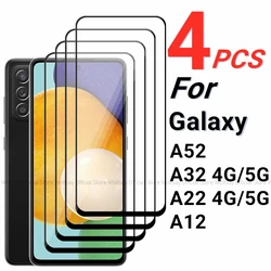 Premium Tempered Glass Screen Protector - Full Glue, 2/4 - Pack - 4PCS Tempered Glass (For Galaxy A32 4G)