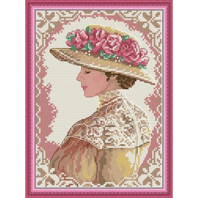 The Elegant Woman Series 11ct Printed Fabric 14ct Canvas Dmc Counted Cross  Stitch Kits For Beginners Embroidery Home Decor - Cross-stitch - AliExpress