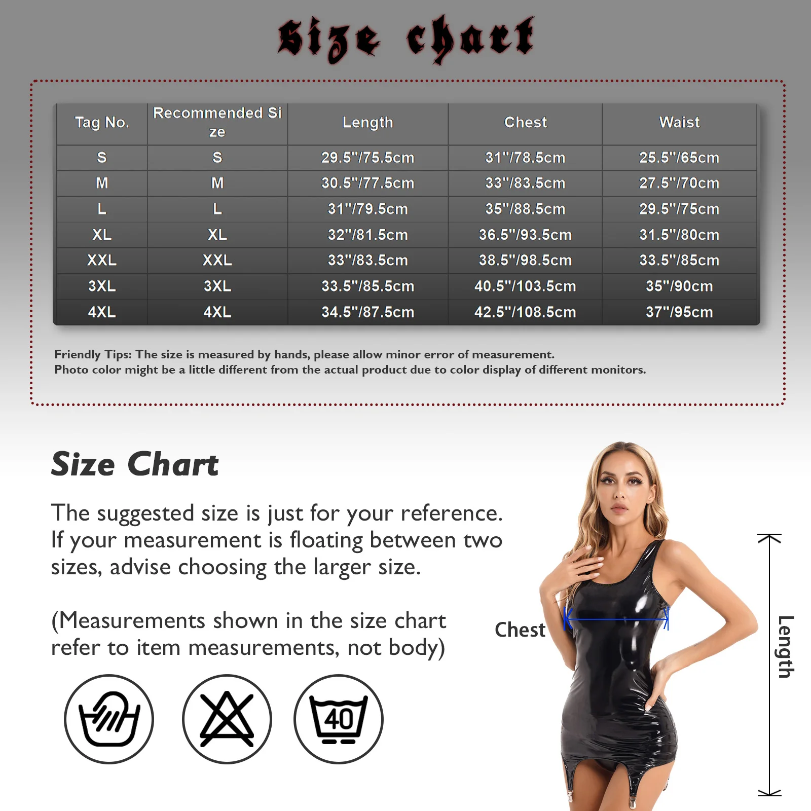 Womens Wet Look Patent Leather Tank Dress Festival Clubwear Sleeveless Latex Nightclub Bodycon Mini Dresses with Metal Clips 6