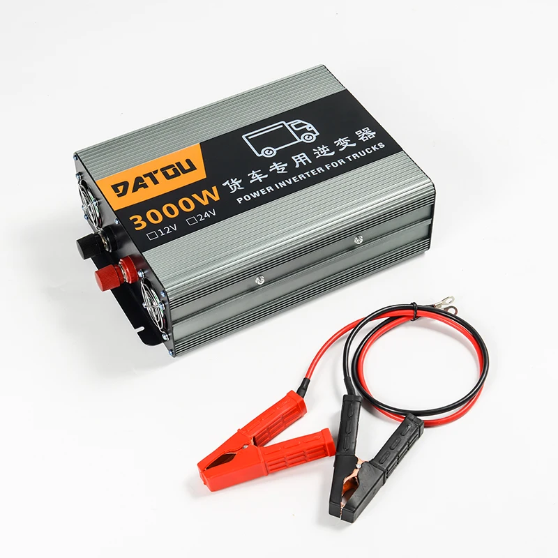 3000W 개조된 사인파 인버터 DC 24V  220V 피크 6000W 배터리, 트럭용