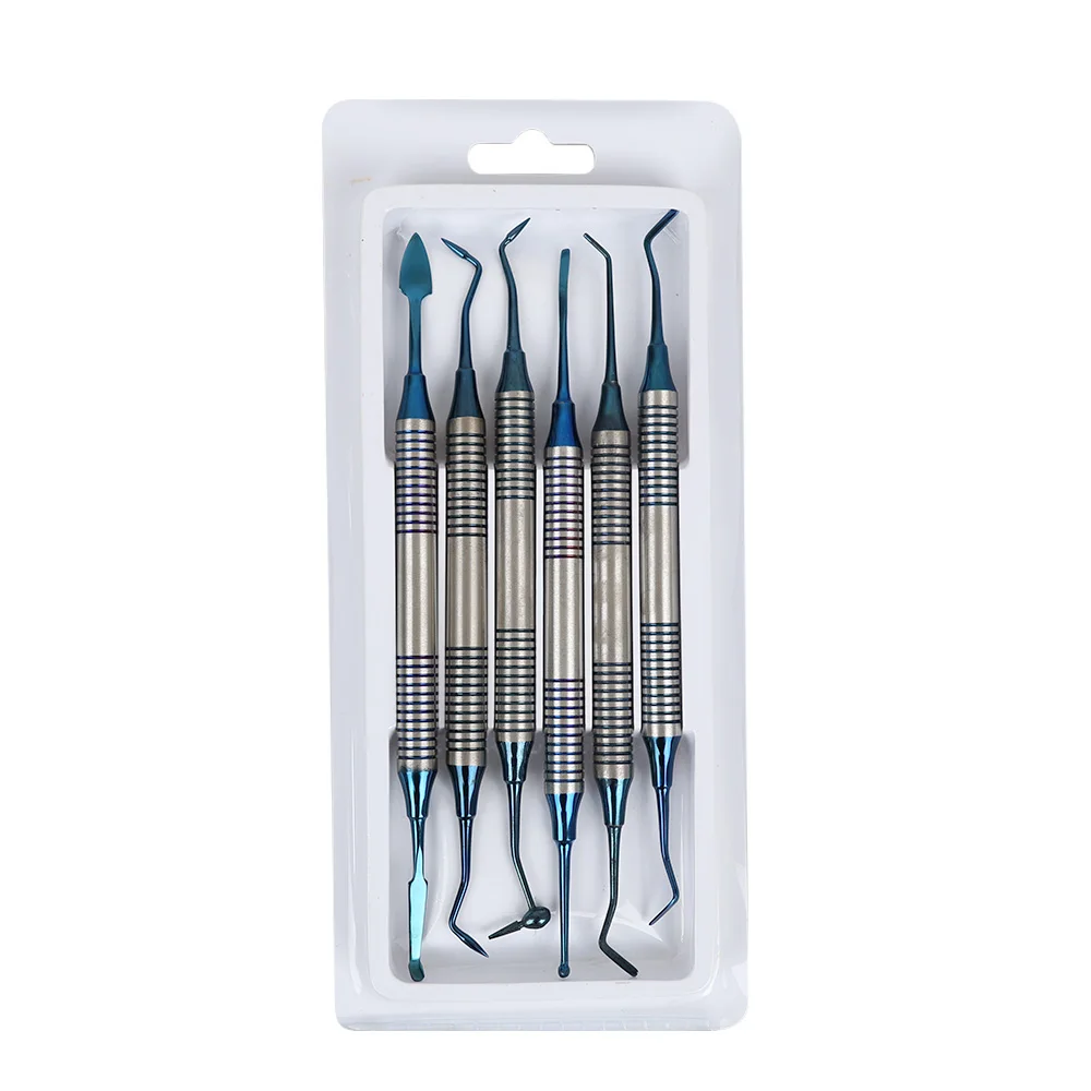 Kit 5 Strumenti Restaurativi Dentali In Oro E Titanio - Mediment MI-988 - Composite Filling