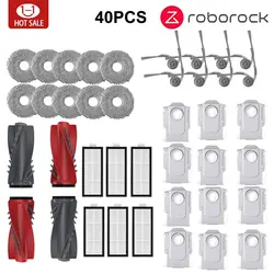 Robotic Vacuum Cleaner Accessory Kit with Main Roller, Side Brush, HEPA Filter, Mop Cloth, and Dust Bag (40pcs)