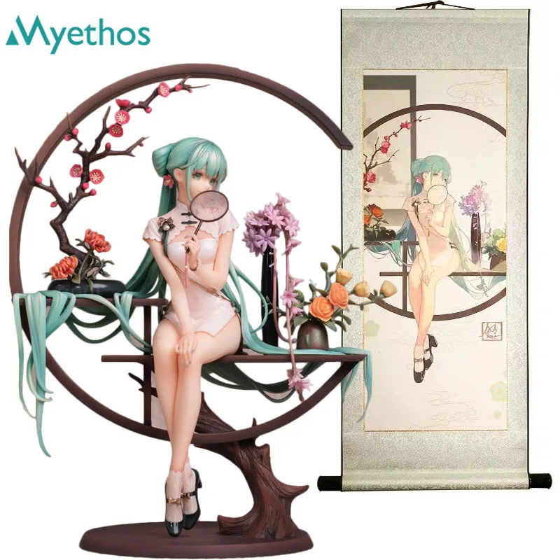 

Фигурки героев аниме Myethos 1/7 VOCALOID Hatsune Miku Shaohua Ver в китайском стиле Чонсам из ПВХ фигурки-модели игрушки для детей