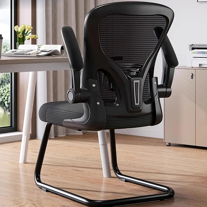 Comfortable Fancy Office Floor Black Chairs Chaise Lounge Office Chairs Designer Study Cadeiras De Escritorio Home Furniture waiting black chair designer mobile lounge modern office hotel dining chairs luxury minimalist cadeiras de jantar furniture