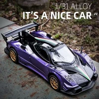 1:31 Pagani Zonda R Revolucion Alloy Sports Car Model Diecasts Metal Toy Racing Car Model Simulation Sound and Light Kids Gifts 1