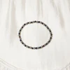 Metal Stainless Steel Waterproof Jewelry Women's High Quality 18K Gold Charm Sand Ball Shiny Beads Mixed Color Elastic Bracelets 3