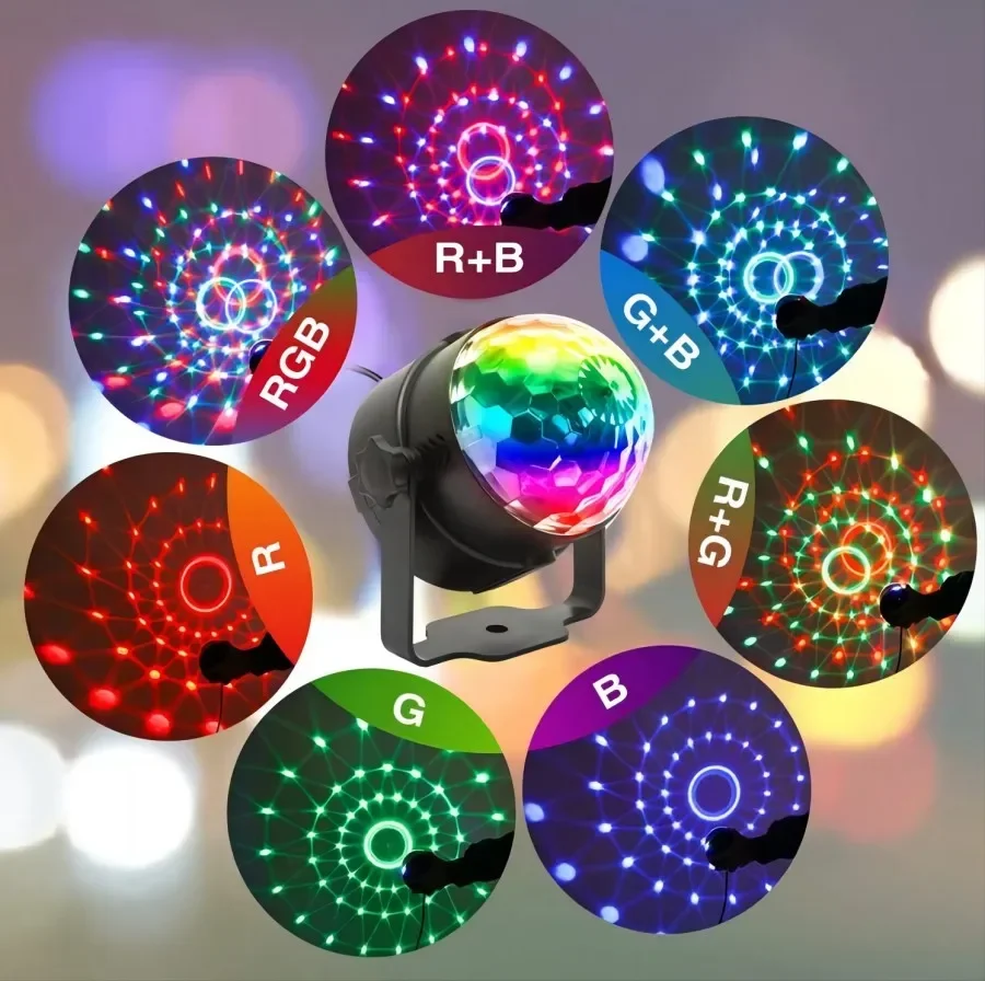Disco Light Colorful Strobe Activated with Remote Control for Home Parties Wedding Bar