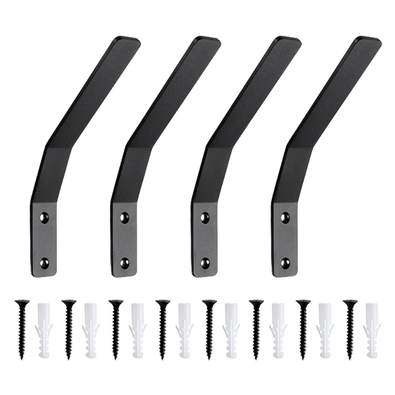 

Y1UU 4 Pack Wall Mount Towel Holder Waterproof Metal Wall Hook Elegant Coat Hanger