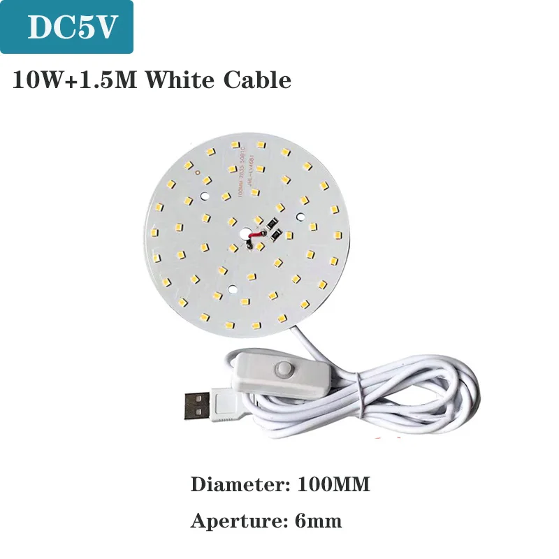 LED Lamp LED Light Panel DC5V LED Light Board SMD5730 One Color Lamp Source 1W 2W 3W 4W 5W 10W12W 30W With 1.5M USB Plug ON/OFF Switch white warm Light.