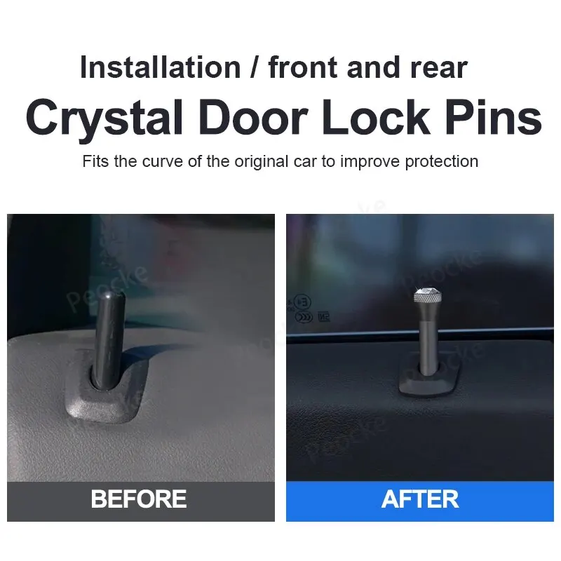 Crystal Door Pin Lock For BMW All Models G30 G20 G05 G15 G16 G01 F15 F16 F10 F20 F30 car interior accessories car door lock pins