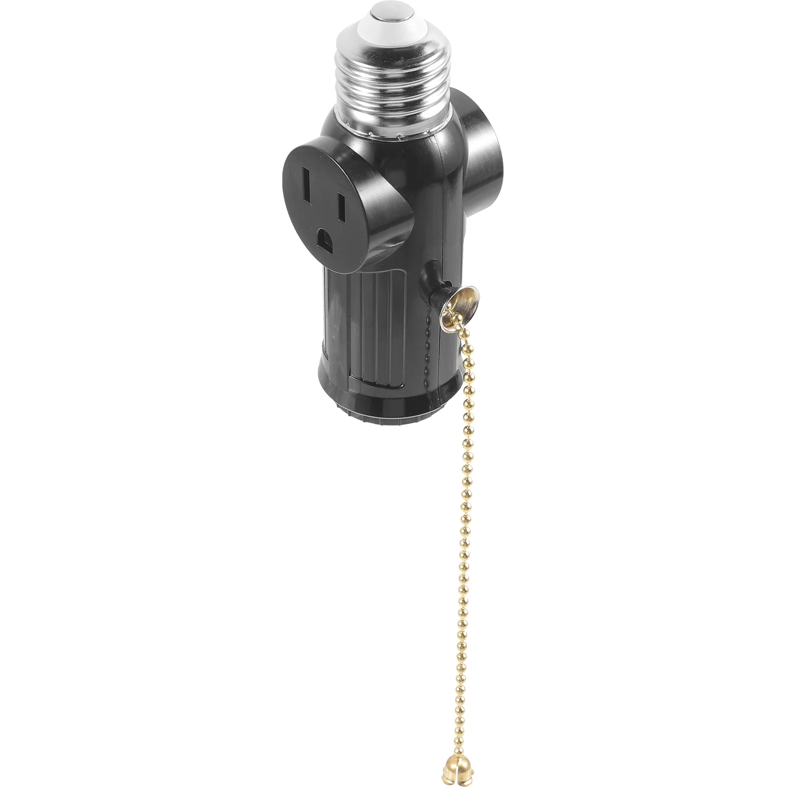 

Light Socket To Plug Adapter with Pull E26 Bulb Splitter Double 3-prong Outlet Converter
