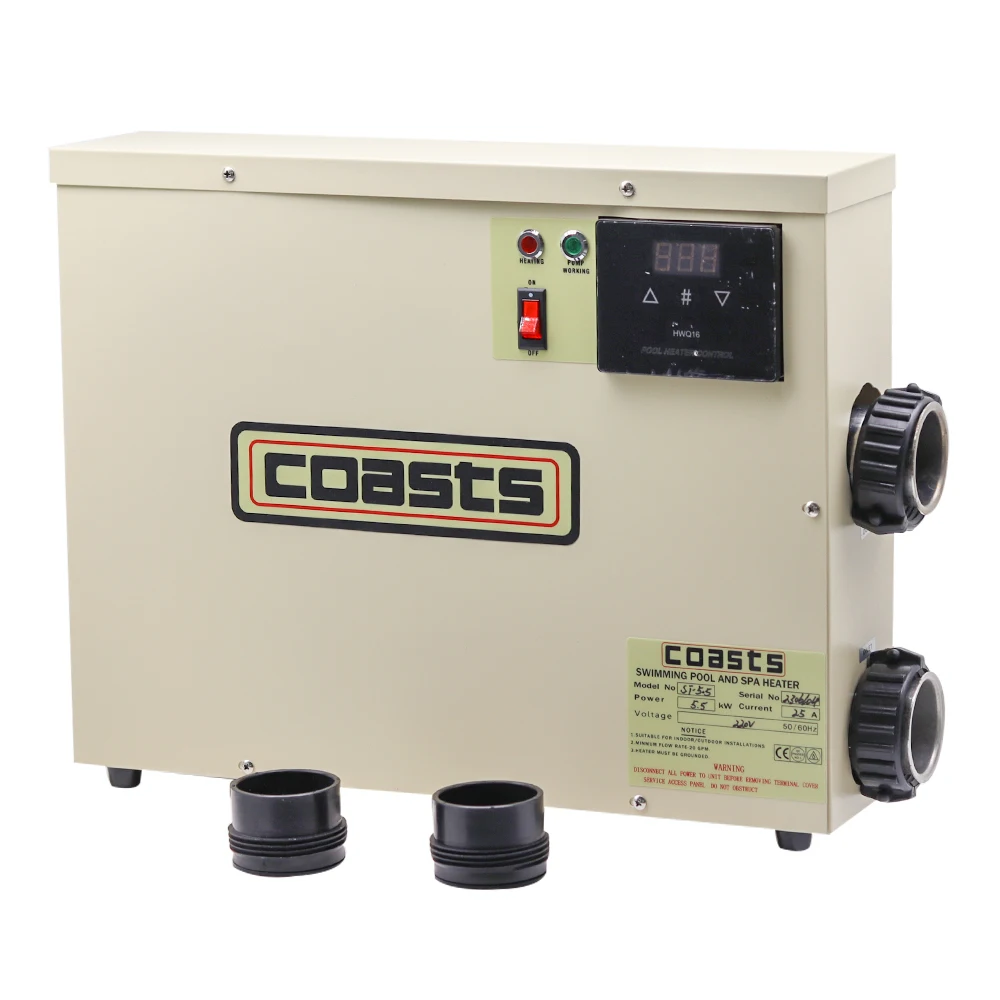 5.5KW 7.5KW 9KW 11KW Water Heater for Swimming Pool & bathtube Thermostat 220v/3