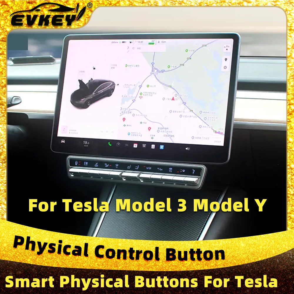 

EVKEY для кнопки физического управления Тесла многофункциональная для Tesla Model 3 & Y 2019-2023 Tesla Model Y 2023 аксессуары