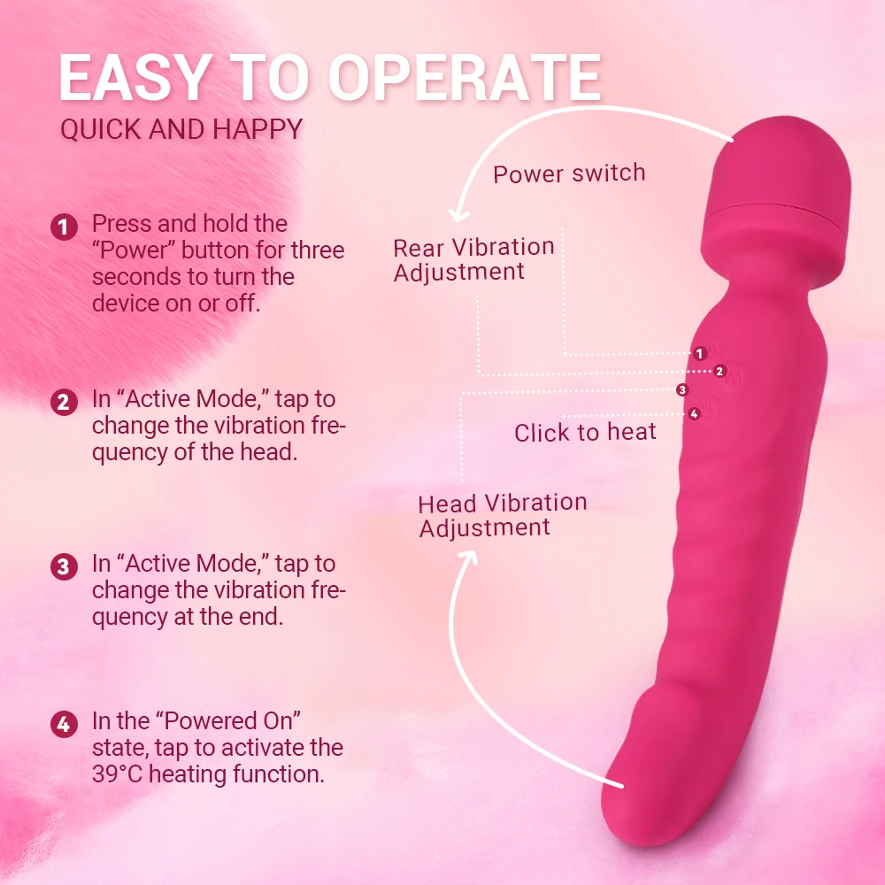 Starker Rabbit Vibrator Mit Heizfunktion Für Klitoris-massage_voghion.com