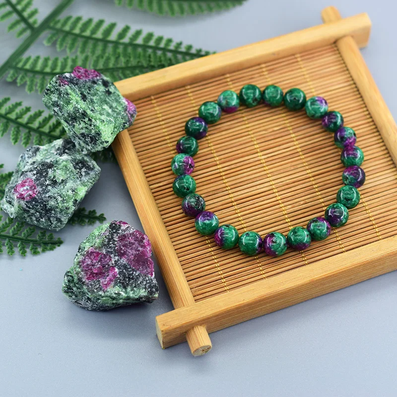 Original Natural Epidote Zoisite Stone Bead Bracelet Homme Made of Genuine Natural Stone Bracelet Energy Healing Yoga Meditation - Image 5