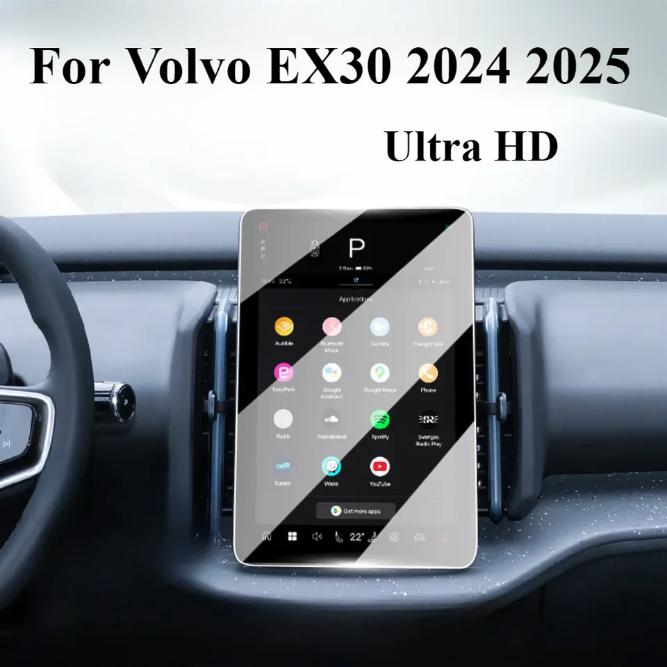 CDEFG Compatible With Volvo EX30 EV 2024 2025 Navigation Protective Film Tempered Glass 12.3 Inch Scratch-Resistant GPS 9H Screen Protector Car Navigation Film EX30 Accessories - View #2