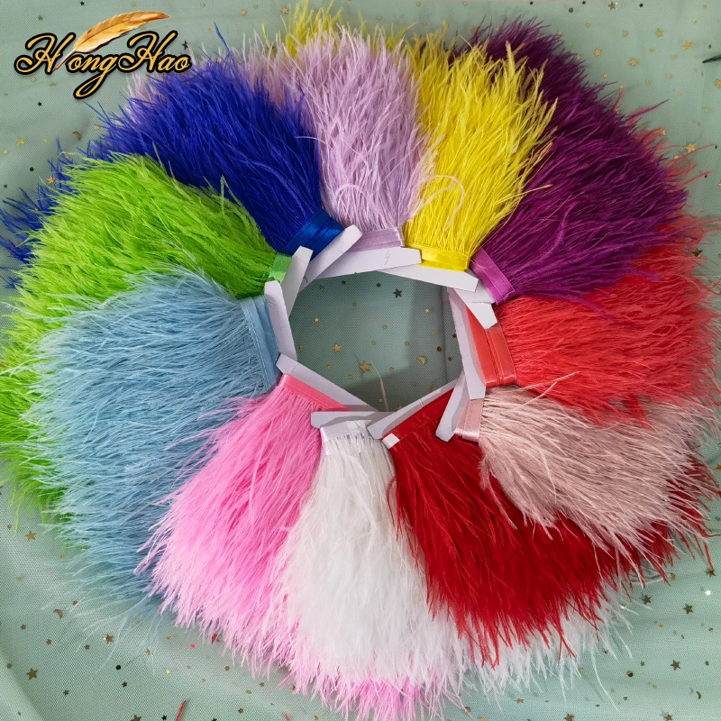 Ostrich Feathers Sewing Fringe Trim Ribbon Ostrich Feather Sewing