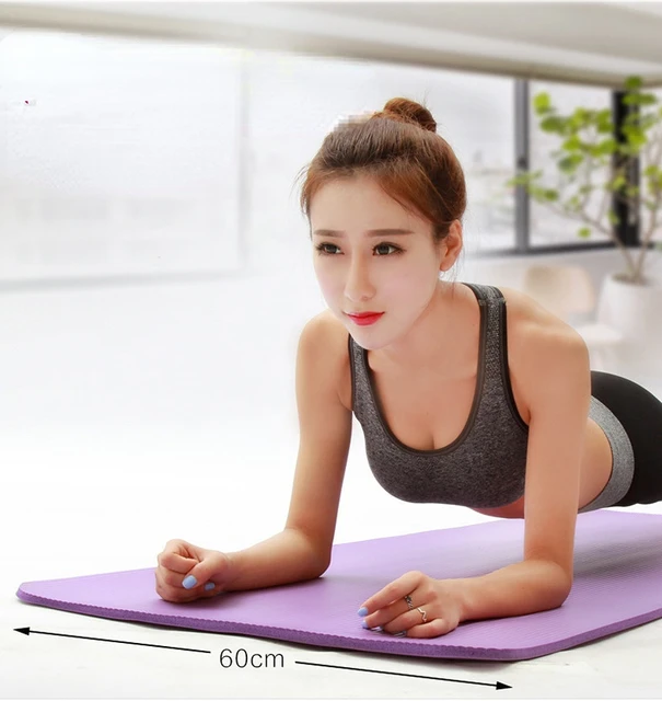 Esterilla de Yoga antideslizante de 6MM de grosor, colchoneta de espuma EVA  cómoda para hacer ejercicio, yoga y Pilates, gimnasia - AliExpress