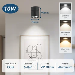 Versatile Foldable Downlight with Adjustable Colors (Warm Light)