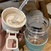 500ml Water Bottle with Straw Portable Clear Leakproof Drinking Bottle Outdoor Travel Office Essential Coffee Tea Water Bottle 6