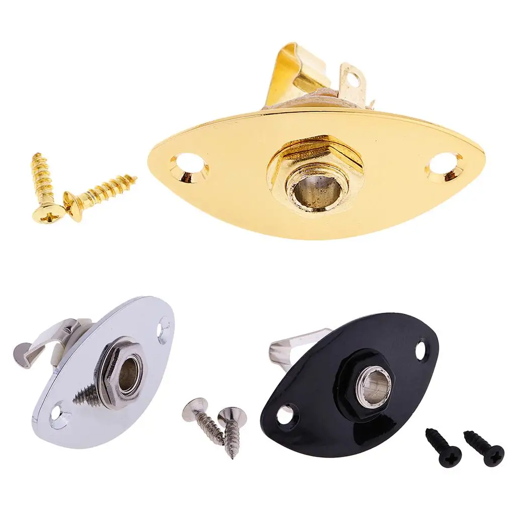 Tooyful Oval Output Jack Socket Replacement Part w/ Screw for Electric Guitar Bass Accs guitar accessories,guitar jack socket