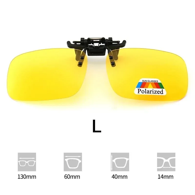 4 Color Grey Lenses Polarized Sunglasses Clip On Flip Up UV 400 Driving Fishing Night Vision Glasses Clips