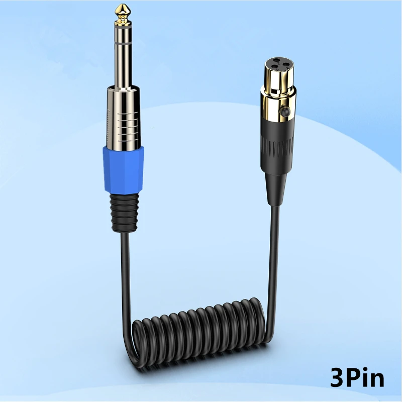 Mini Xlr 3&4 Pin Female To 6.35mm Male Adapter Cable 1/4 Inch Trs To Mini Female Xlr Stereo Jack Aux Microphone Cable Mic Cord