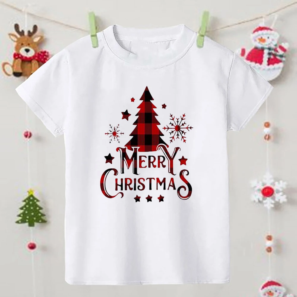 Family Christmas Matching Outfits Xmas Party Gifts Clothes Mother Father Daughter Son T-shirt + Baby Bodysuit Casual Family Look - 5