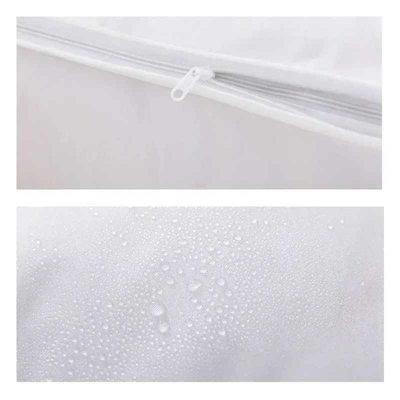 White Waterproof Quilt Clothes Organizer Under Bed Storage Bags Dustproof Closet Organizer Moisture-proof Foldable  Moving Bag 3