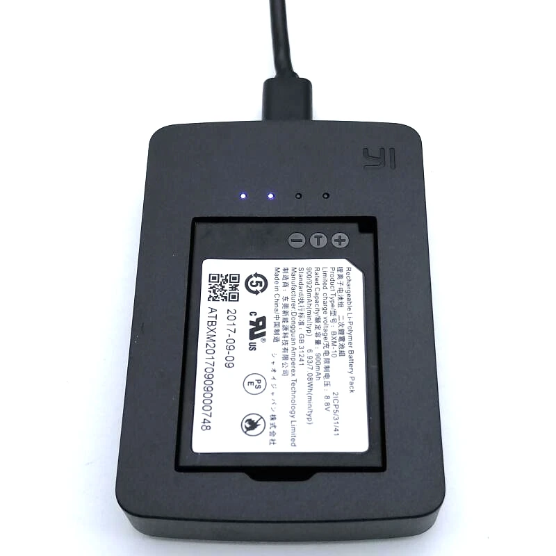 Xiao Yi-carregador de Bateria Recarregável Câmera Mirrorless Acessórios de Carregamento m1 Yi-m1 Bxm10 Bxm-10 900mah - Image 6