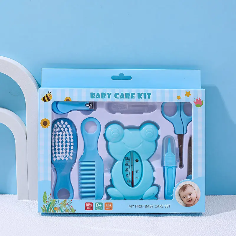 1/8 pcs/Set Newborn Baby Kids Nail Hair Health Care Thermometer Grooming Brush Kit nail care kit Baby Essentials