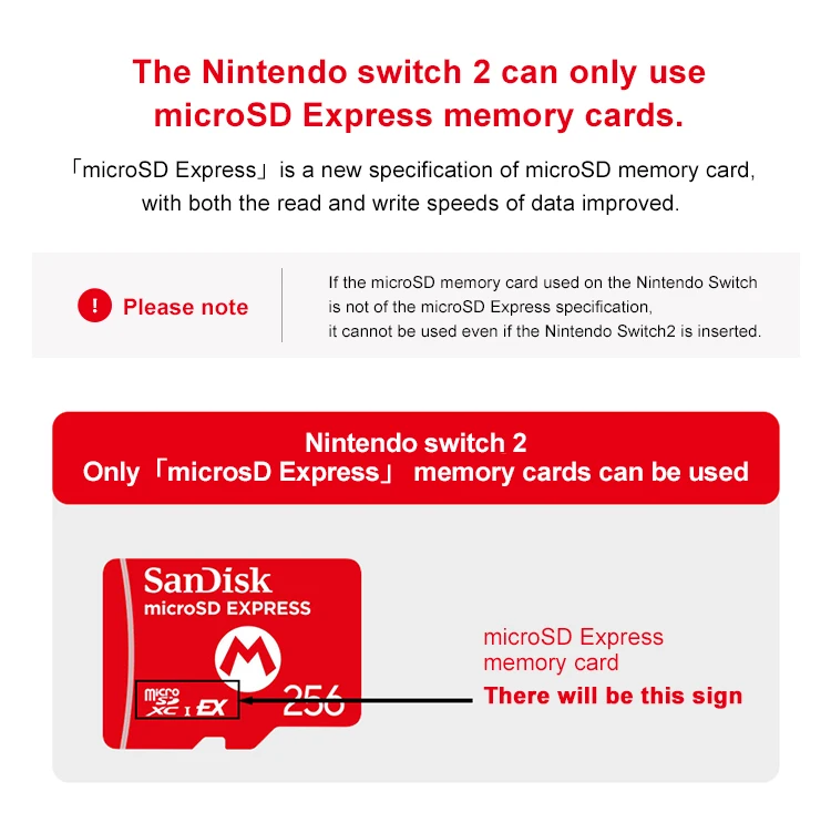 Original SanDisk microSD EXPRESS-Karte für Nintendo Switch 2, bis zu 880 Mbit/s, professionelle MicroSDXC EX-Speicherkarte 256 GB – Detail 7