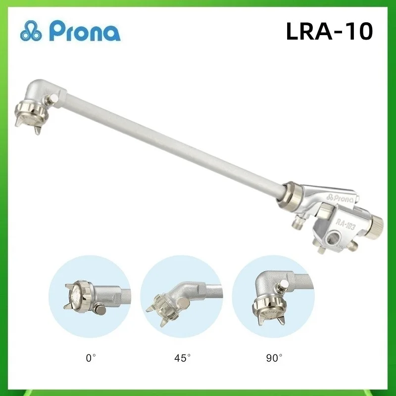 

Prona LRA-10 Directional Extension Spray Gun,Fixed Angle 0°/45°/90°,Nozzle 0.8/1.0/1.3/1.5,Painting Internal Surface Spray Gun
