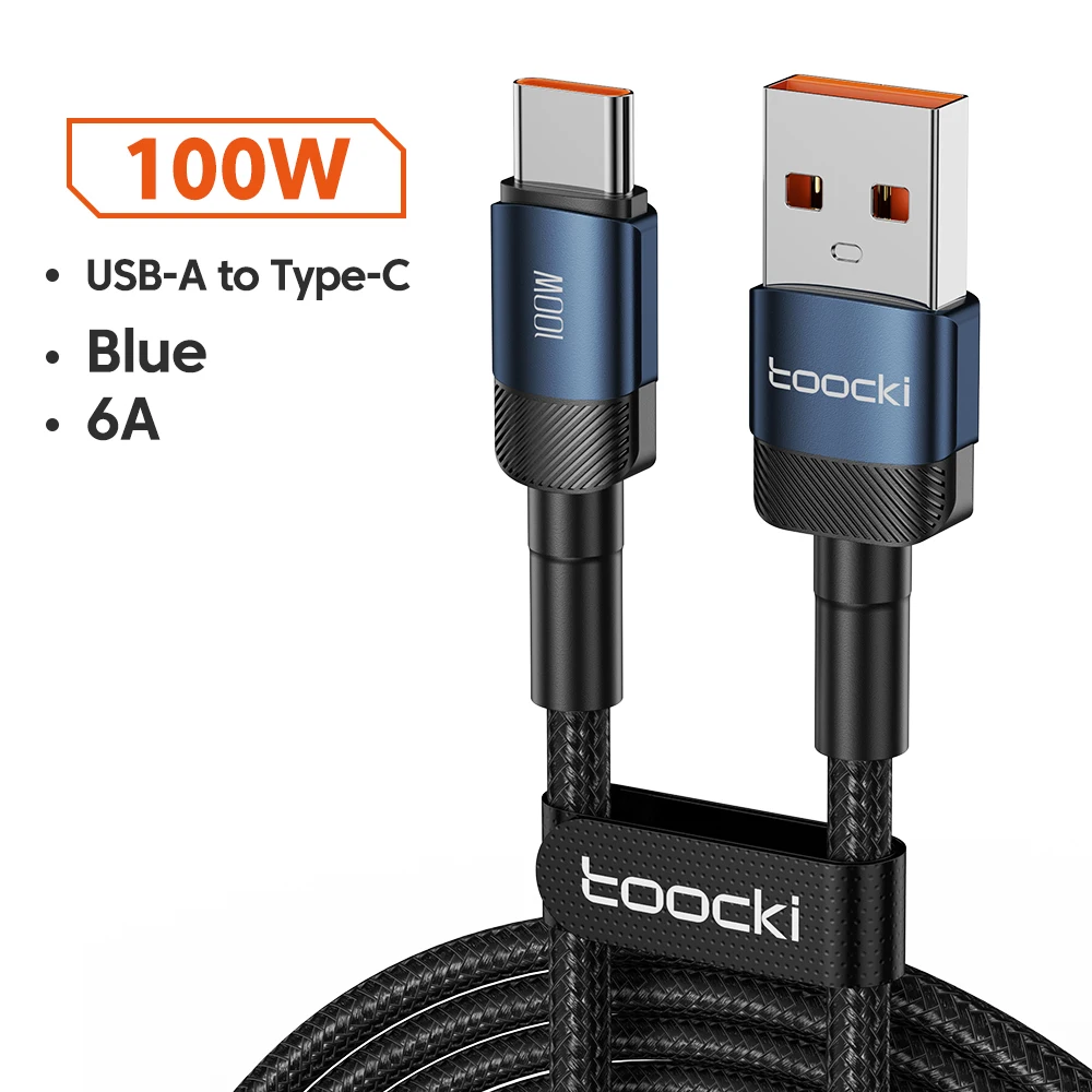 ตัวเลือกสินค้า สายชาร์จ USB-C 100W 6A ชาร์จเร็ว ทนทาน ใช้ได้กับทุกแบรนด์