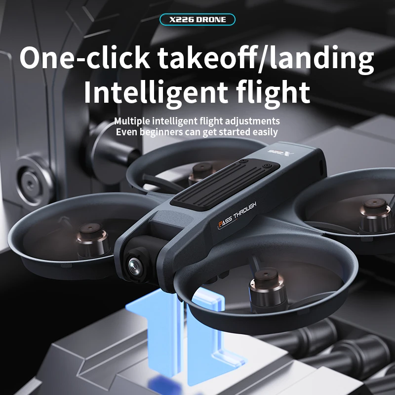 Drone X226 avec caméra HD et télécommande - 4K, WiFi, GPS