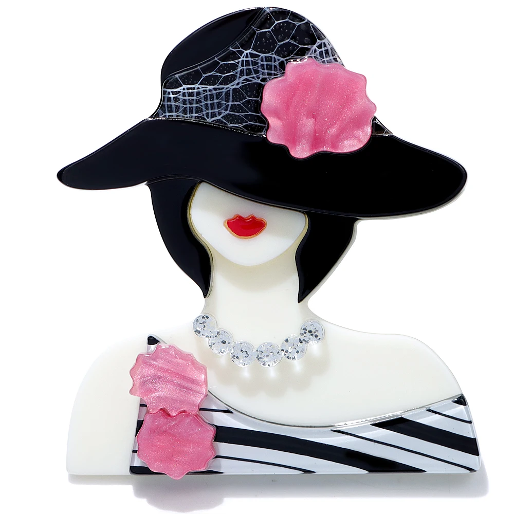 

CINDY XIANG, акриловая одежда, цветок, шляпа, брошь для девочек, элегантная женская булавка, модные ювелирные изделия, новый дизайн