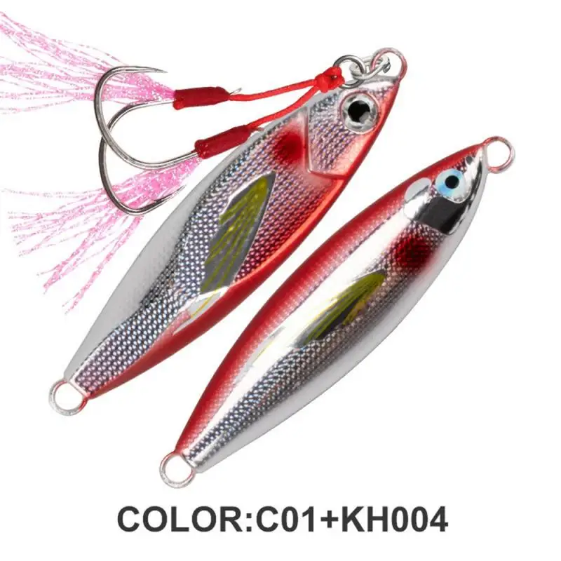 

30g 40g 60g 80g Micro Slow Sink Metal Jigging Fishing Lure Dubstep With Wing Skin Tuna Bass Spoon Jig Sea Boat Lure