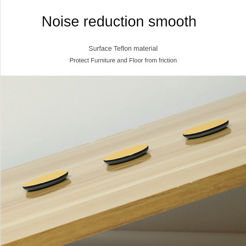 Self-adhesive Furniture Slider Pads Teflon Table and Chair Leg Anti-scratch Pads Hardwood Furniture Mobile Skid Pad 1 Set
